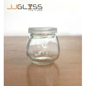 AMORN_ PUDDING JAR 115ML. (PLASTIC CAP) - ขวดแก้วพร้อมฝาพลาสติก เนื้อใส ความจุ 115 มล. 